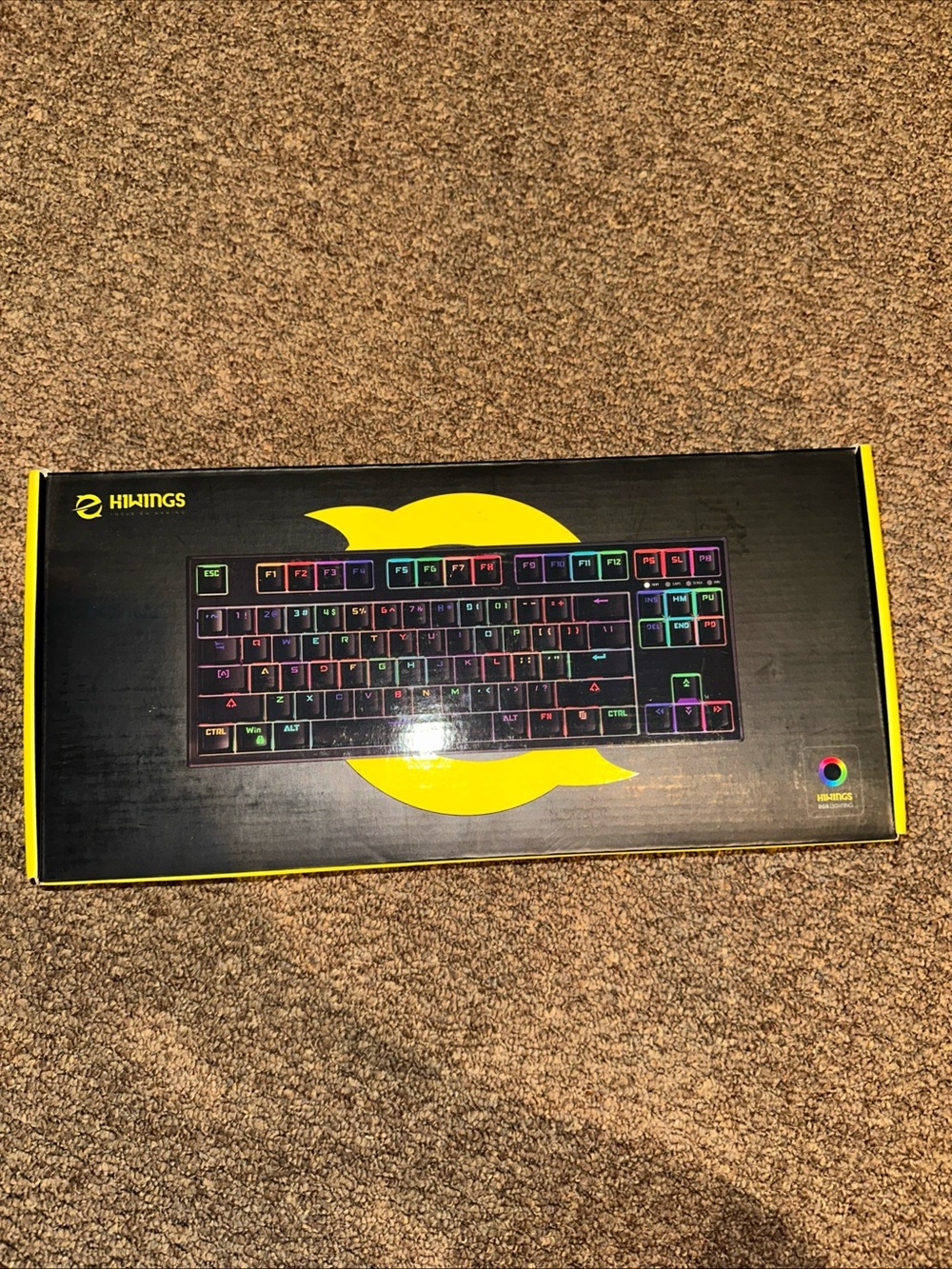 HIWINGS H1100 Black Wired Mechanical Gaming Keyboard - 87 Keys RBG Backlight